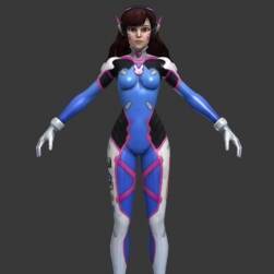 守望先锋D.VA 3D模型