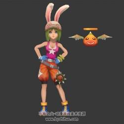 現(xiàn)代卡通女孩 NPG角色3d模型 含骨骼待機(jī)動(dòng)作格式Max