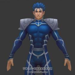 游戲角色模型 男性戰(zhàn)士含綁定 Max模型