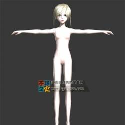 美女 萝莉 小女孩T-pose模型