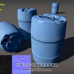 Plastic Barrel pack 3D塑料油桶fbx obj格式模型下載