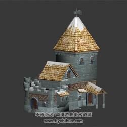 古代欧洲城镇建筑 3D模型 四角面 百度网盘下载