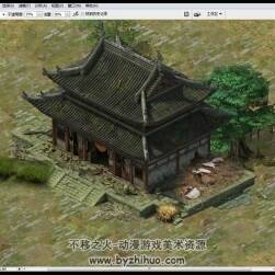 中国古风游戏场景建筑物道具视频教程