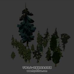 針葉植物 3D模型 max格式下載
