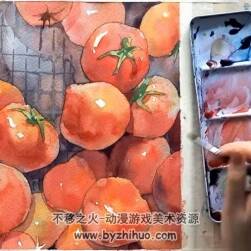 水彩插畫 從工具到繪畫方法視頻教程
