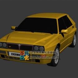 黄色轿车 FBX模型