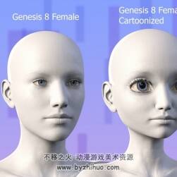 DAZ 卡通女性變形器 Cartoonized for Genesis 8 Female