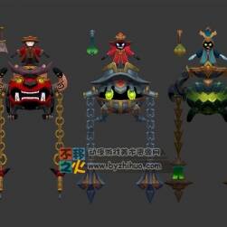王者荣耀 太乙真人[饕餮][圆桌骑士][炼金大师] 3款皮肤3D模型