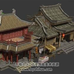 中式古代商业街 Max模型