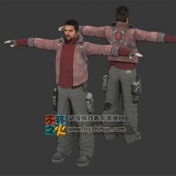 中年 大叔 特工 枪手 T-pose模型