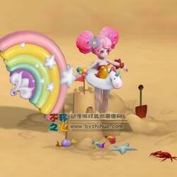 王者荣耀 小乔[缤纷独角兽] 3D模型
