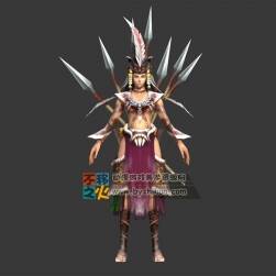 部落 女战士模型