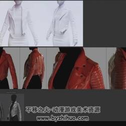 Marvelous Designer 7 皮夾克制作視頻教程 附工程文件