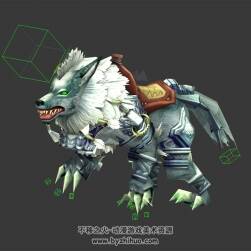 冰原狼 坐騎 3D模型 有綁定和動作