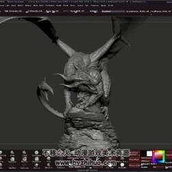 Zbrush巨龙雕刻视频教程 超精细模型实例雕刻教学 附源文件