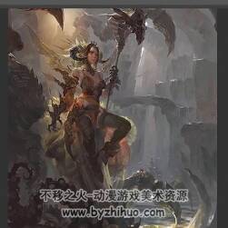 魔幻風(fēng)法師巫女 概念角色原畫繪制視頻教程