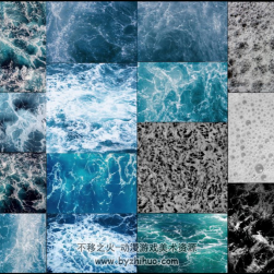 高清海洋泡沫无缝贴图合集 百度网盘美术素材分享