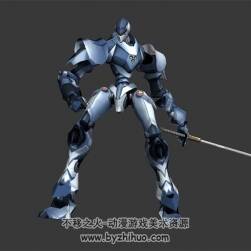 科幻戰(zhàn)斗機(jī)器人 3D模型 有綁骨和待機(jī)動(dòng)作