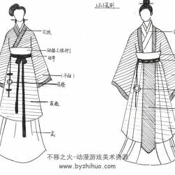 漢服紙樣 制作教程 傳統(tǒng)服裝樣式參考資料 百度網盤下載