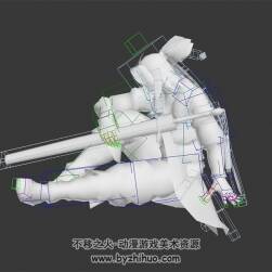 古代男俠客 3D模型 有骨骼和動(dòng)作