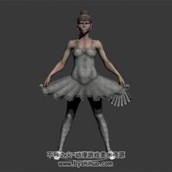 次世代 芭蕾舞女演員 3D模型有綁定