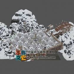 古代南蛮雪地场景 max模型