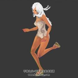 劍靈少女 含綁定帶奔跑動(dòng)作 3d模型
