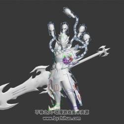 次世代 東方神話 冥王 3D模型 有綁定和動(dòng)作