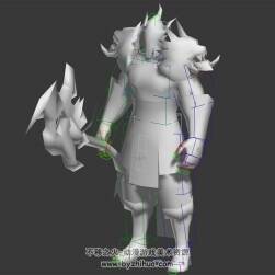 魔幻風(fēng)鎧甲男戰(zhàn)士 3D模型 有綁定和動作