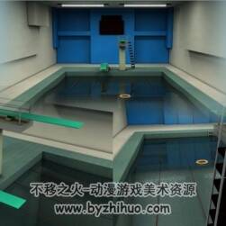 Swimming Pool 游泳池3D模型C4D obj 3DS格式下载