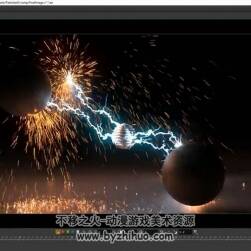 Houdini 粒子特效 火花与照明实例制作视频教程