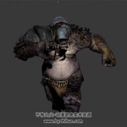 獠牙頭盔怪物 3D模型 有綁定和全套動作