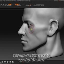 Zbrush 人体解剖之头部脸部雕刻视频教程