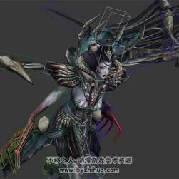 妖精妖怪白骨精3DMax模型帶綁定全套動(dòng)作下載