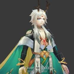 日系和風(fēng)游戲角色一目連3DMax模型帶綁定下載
