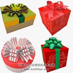 Gift box 礼物盒子3D模型合集下载多种格式