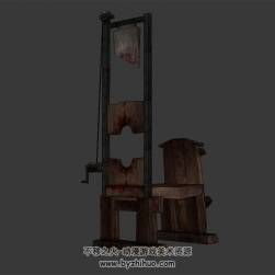 斷頭臺 刑場擺件 3D模型 四角面 百度網(wǎng)盤下載