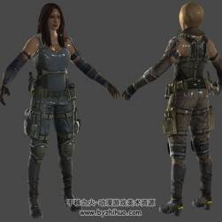 Sarah Browning 金發(fā)女兵3D模型分享下載