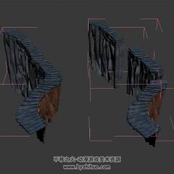 地下臺階 四角面3D模型 max格式下載