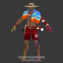 守望麥克雷 高模 有骨骼綁定 3D模型