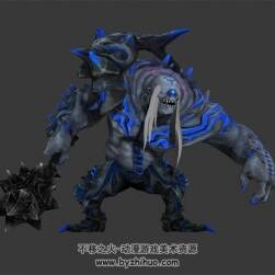 獨(dú)眼巨人 波呂斐摩斯 BOSS 3D模型 四邊面有綁定和待機(jī)動(dòng)作