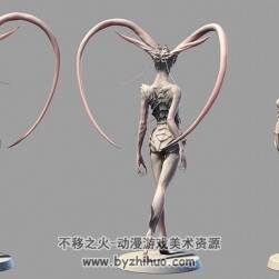 女性角色妖精 Maya模型