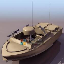军用快艇 3DS模型