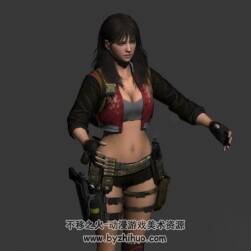 游戲現(xiàn)代美女角色綁定3D模型 百度網(wǎng)盤下載