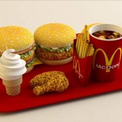 麦当劳套餐模型