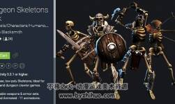 unity3d 地牢骷髏怪物模型 Dungeon Skeletons Pack 1.1