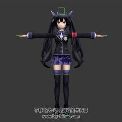 超次元游戲：海王星 Noire 3D模型 有綁定 高精模