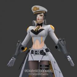 槍神紀女導(dǎo)彈游戲女角色3DMax高精模型下載