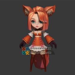 萝莉 可爱 妖精 狐狸精模型