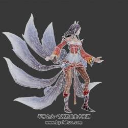 LOL 英雄聯(lián)盟 九尾妖狐 阿貍 3D模型 有綁定和動(dòng)作